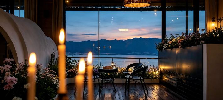 DaLi Jiuyu · Seaside and Mountain View at Dusk · Courtyard Vacation Boutique Stay (Erhai Lake) Hotels in Dali City
