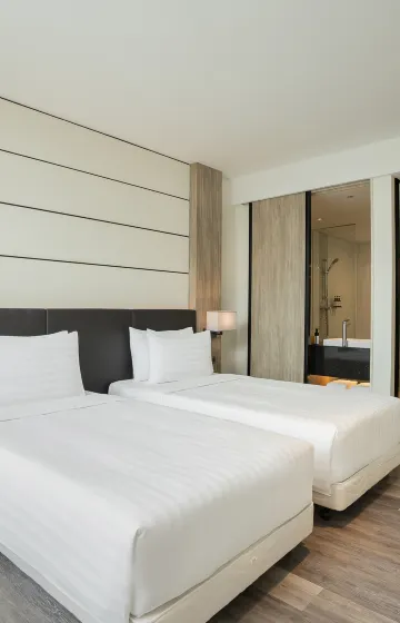 ห้องดีลักซ์หัวมุมเตียงแฝด