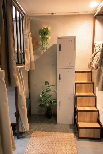 ห้องพักรวมหญิง 8 เตียง (สำหรับผู้หญิงเท่านั้น)ไม่มีลิฟต์