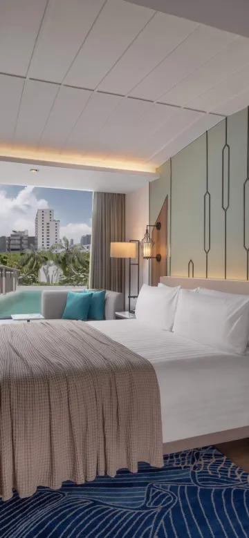 ห้องสวีทหนึ่งห้องนอนวิวสระว่ายน้ำ