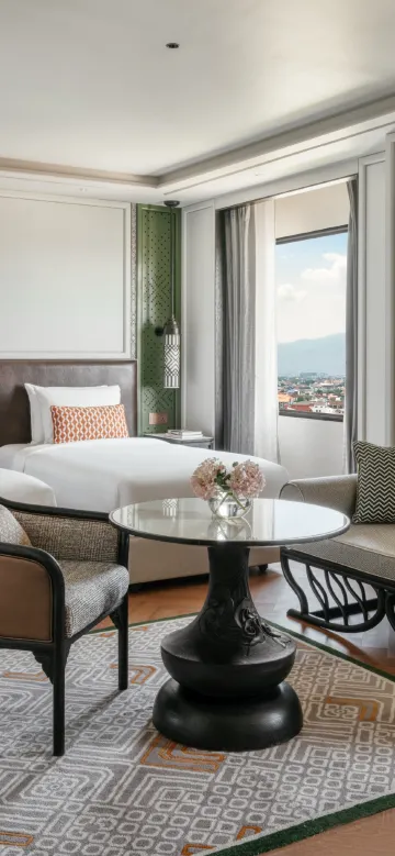 ห้องพรีเมียม 2 เตียง วิวภูเขา รวมสิทธิ์เข้าใช้ห้องรับรอง