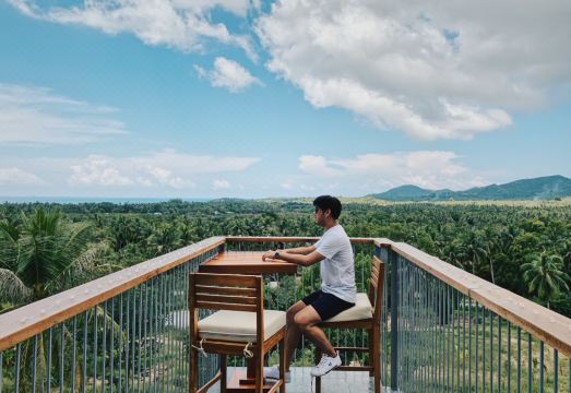 바리바나 리조트의 루프탑 수영장에서 바라본 전망