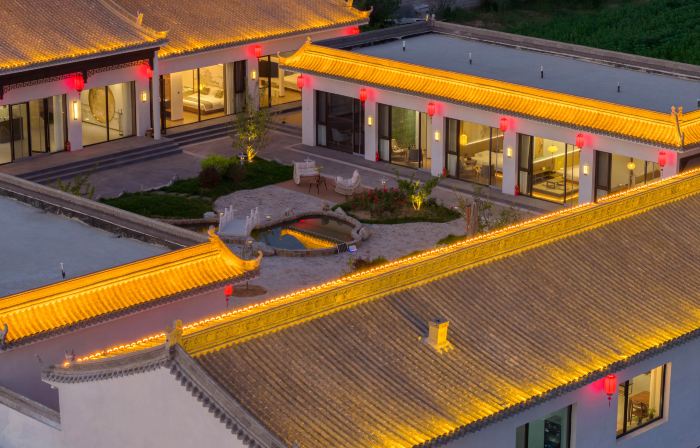 Wan Tu·Lanting Volcano Hot Spring Healing Resort Courtyard