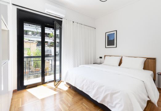 현대적인 인테리어의 침실