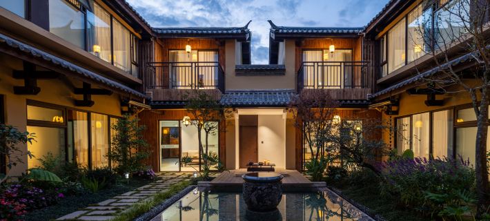 shaxi aofeng hot spring hotel 剣川のホテル