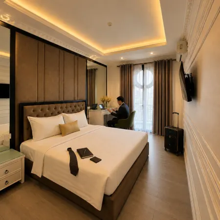 D'Élite Boutique Hotel Dĩ An Отели рядом с достопримечательностью «Гипермаркет Vincom Plaza Thu Duc»