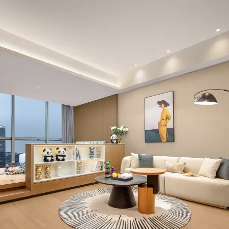 Da Rubik's Cube Yueyue High-altitude Mansion (Chengdu Financial City Global Center Branch) Отели рядом с достопримечательностью «Глобальный центр «Новый век»»