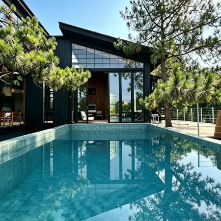 Misty Forest | Golden Dawn on Snow Peaks · Wild Luxury Secluded Mountain Lodge