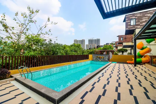 Taishan Yuntai Hot Spring Resort Villa (Yihe Hot Spring City Branch) - مسبح خاص
