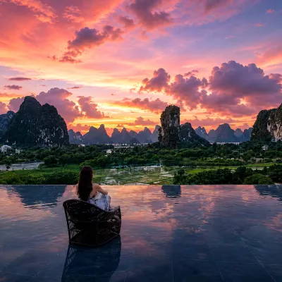 Julong Town Resort Hotel (Yulong River Store, Shili Gallery, Yangshuo) Hoteles cerca de Butterfly Spring