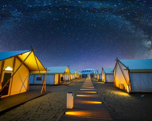 Whistling Dune Bay Yuesha Island Camping Hotel فنادق في دالاتشي