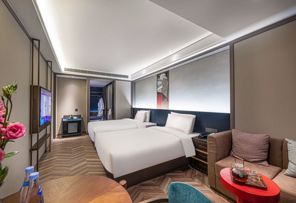 [Manxin 쑤저우 잉크 핑장 맨션 호텔의 세련된 로비]