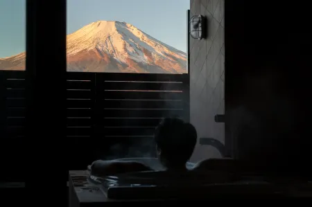 Mt Fuji View and Private Sauna Ryokan Shizuku(No accommodation for 12 years old and below) Отели рядом с достопримечательностью «Panoramic Viewing Platform»