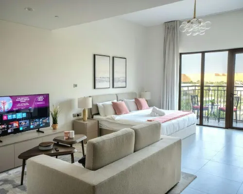 Yas Island Studio, Near F1, Waterpark/Ferrari View โรงแรมใกล้ยาส บีช