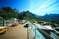 Shicheng Ancient Residence | Guanxi Pavilion Sunrise Encounter Golden Mountain (Zhagana Scenic Area) - شرفة
