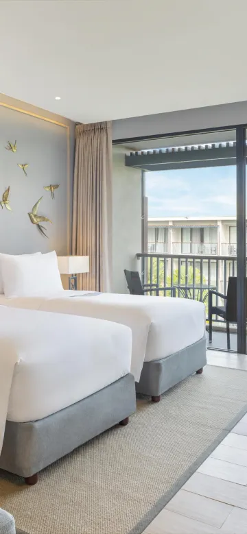 ห้องพัก, เตียงแฝด 2 เตียง, วิวสระน้ำ