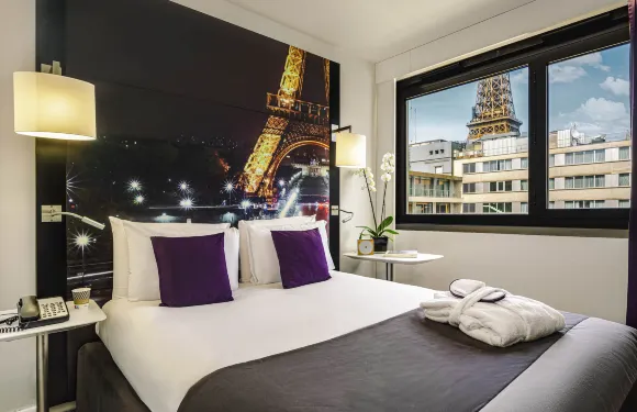 巴黎中心埃菲爾鐵塔美居酒店（5分鐘可達埃菲爾鐵塔和塞納河畔）