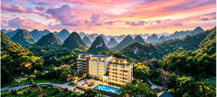 Miao Zai Shan Ye resort hotel (Yangshuo Yulong River Qian Gu Qing Branch) 양숴 호텔