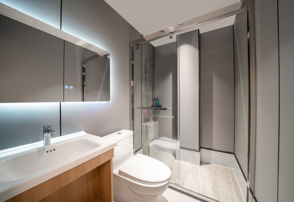 광저우 이더 호텔의 깨끗한 객실 내부