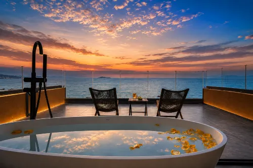 Qingdao Anzhi Guixu Seaview Vacation Homestay (Laoshan Scenic Area – Yangkou Beach Branch) - مسبح غير متناهي