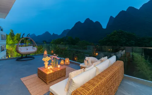 Yueshanyueshui Vacation Apartment (Yangshuo Yulong River Xiatang Wharf) - สระว่ายน้ำแบบอินฟินิตี้