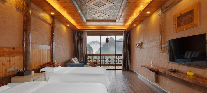 Tufujie: Panoramic View, Family Leisure, Light Luxury Pastoral Tujia Courtyard Hotels in Zhangjiajie