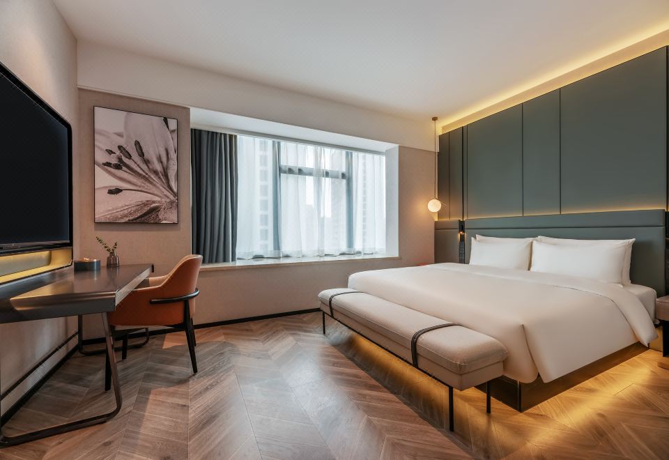 [호텔 로비의 모던한 인테리어]