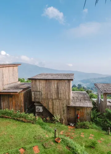 บ้านดีลักซ์พร้อมเครื่องปรับอากาศ วิวภูเขา