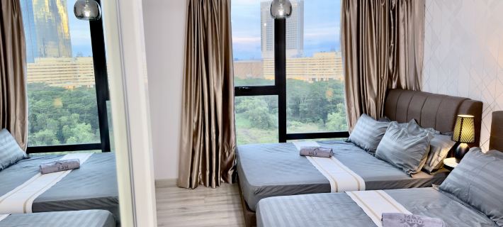 MidValley Southkey Mosaic 6-9pax Netflix-SmartTV70inch Hoteles en Plentong