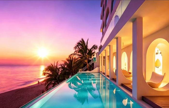 Sanya Sujuan Infinity Swimming Pool Seaview Hotel