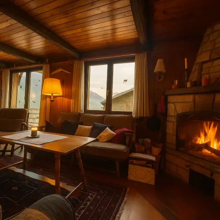 Chalet les Mélèzes - Traditional, terrace & fireplace