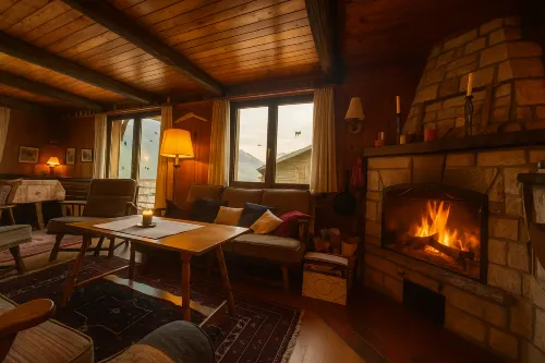 Chalet les Mélèzes - Traditional, terrace & fireplace