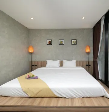 ห้องเตียงคิงไซส์ พร้อมวิวสวน