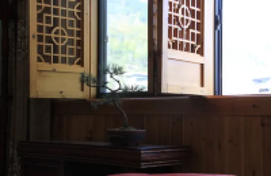 Wood Floor of Farmhouse Restaurant in Hongcun