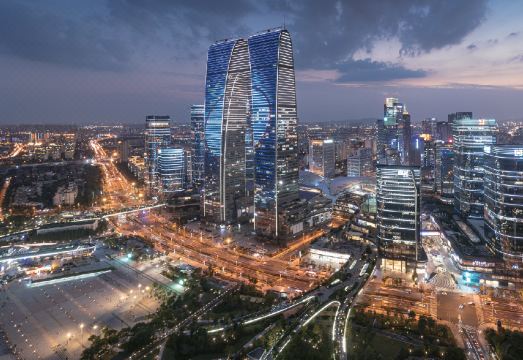 크라운 플라자 수저우 외부 및 진지후 야경