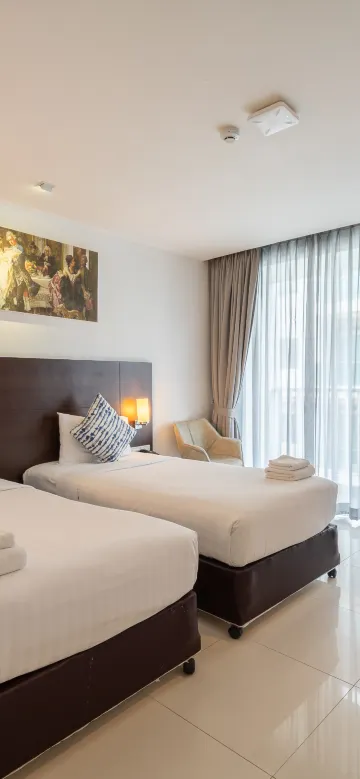 ห้องดีลักซ์ทวินพร้อมระเบียง