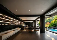 Only this fairyland,  designer art villa mountain lodging - bar