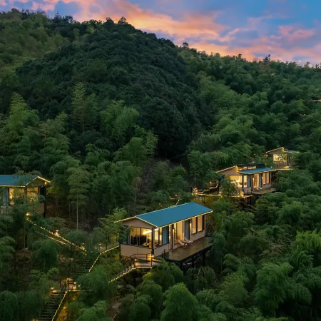 Anji Fanyin · Hillside Wilderness Luxury Private Hot Spring Mountain Stream Holiday Villa