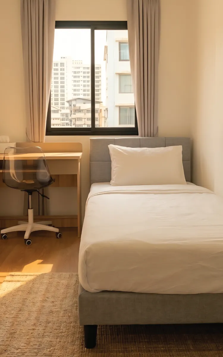 ห้องส่วนตัวเดี่ยวในพื้นที่พักอาศัยร่วม (ผู้หญิงเท่านั้น) ห้องน้ำรวม 