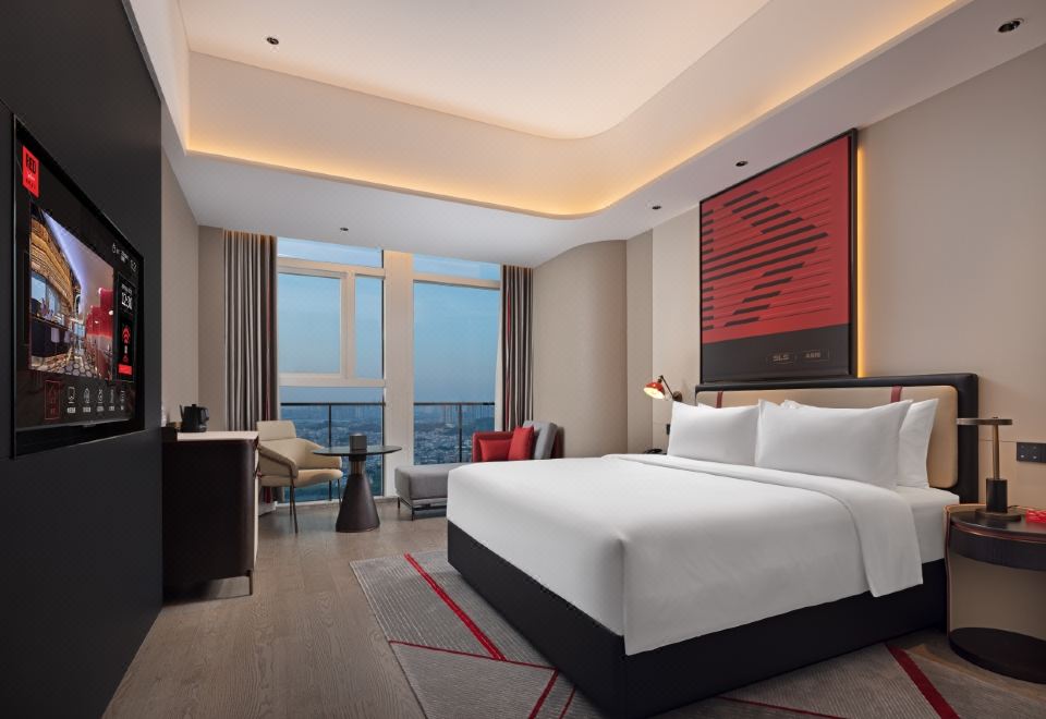 광저우 남역 래디슨 레드 호텔의 현대적이고 깔끔한 로비 모습