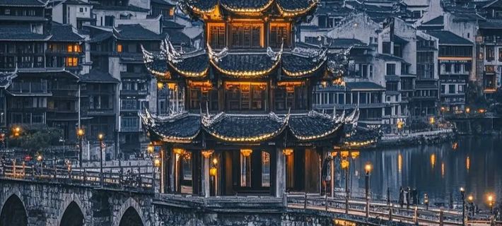 Yueme Riverside Panorama | Modern City Design Inn (Qinglong Cave Zhusheng Bridge Branch Hotels in Zhenyuan County
