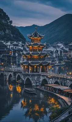 閱美河畔|高空露台°山水畫卷全景美宿（青龍洞祝聖橋店） - 停車場
