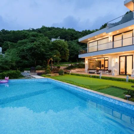 June Bay. sea and sunr i se Golf Pool Seaview Villa (Zhujiajian Nansha Store)