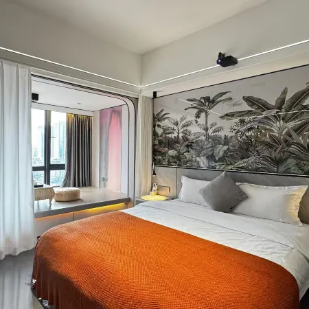Light·Fuguang Apartment (Fuzhou Financial Street Wanda) Отели рядом с достопримечательностью «Река Миньцзян»