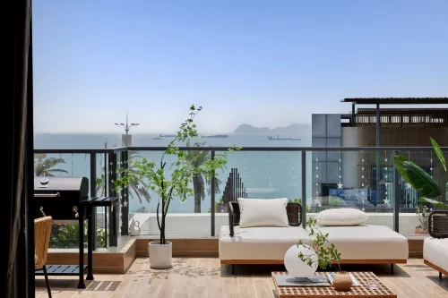 Huizhou Huidong Shuangyue Bay·Huanhai Villa ｜Courtyard Half Mountain Resort Villa - 빌라