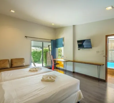 ห้องดีลักซ์เตียงใหญ่ - อนุญาตให้นำสัตว์เลี้ยงเข้าพักได้