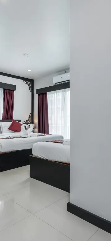 ห้องพักสำหรับสามท่านพร้อมระเบียง