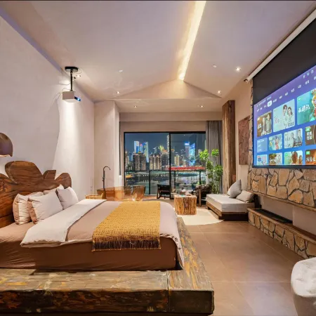Chongqing Puyi ·RiverView Designer Holiday Homestay (Nanbin Road Store) Отели рядом с достопримечательностью «Чан Цзявэй Покупательский парк»