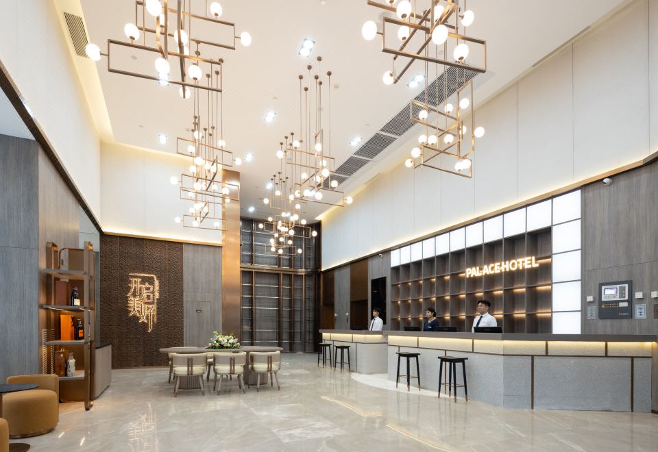 현대적인 조식 뷔페 공간