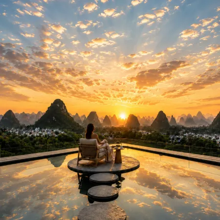 Yangshuo·JUE | AWAKENING • Viewing Guilin Landscape • Garden Pool • Resort Mansion